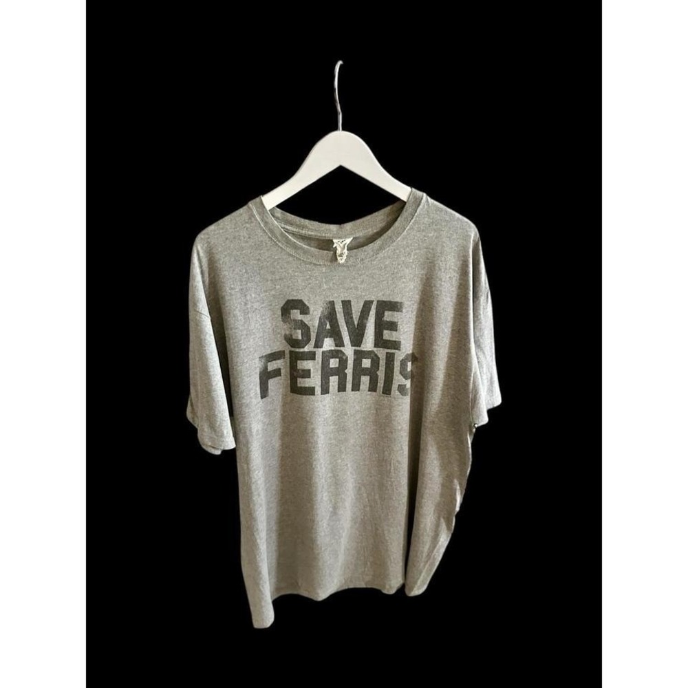 Ferris Buellers Day Off Movie Promo Licensed T-Shirt Sz XL Distressed Grey‎